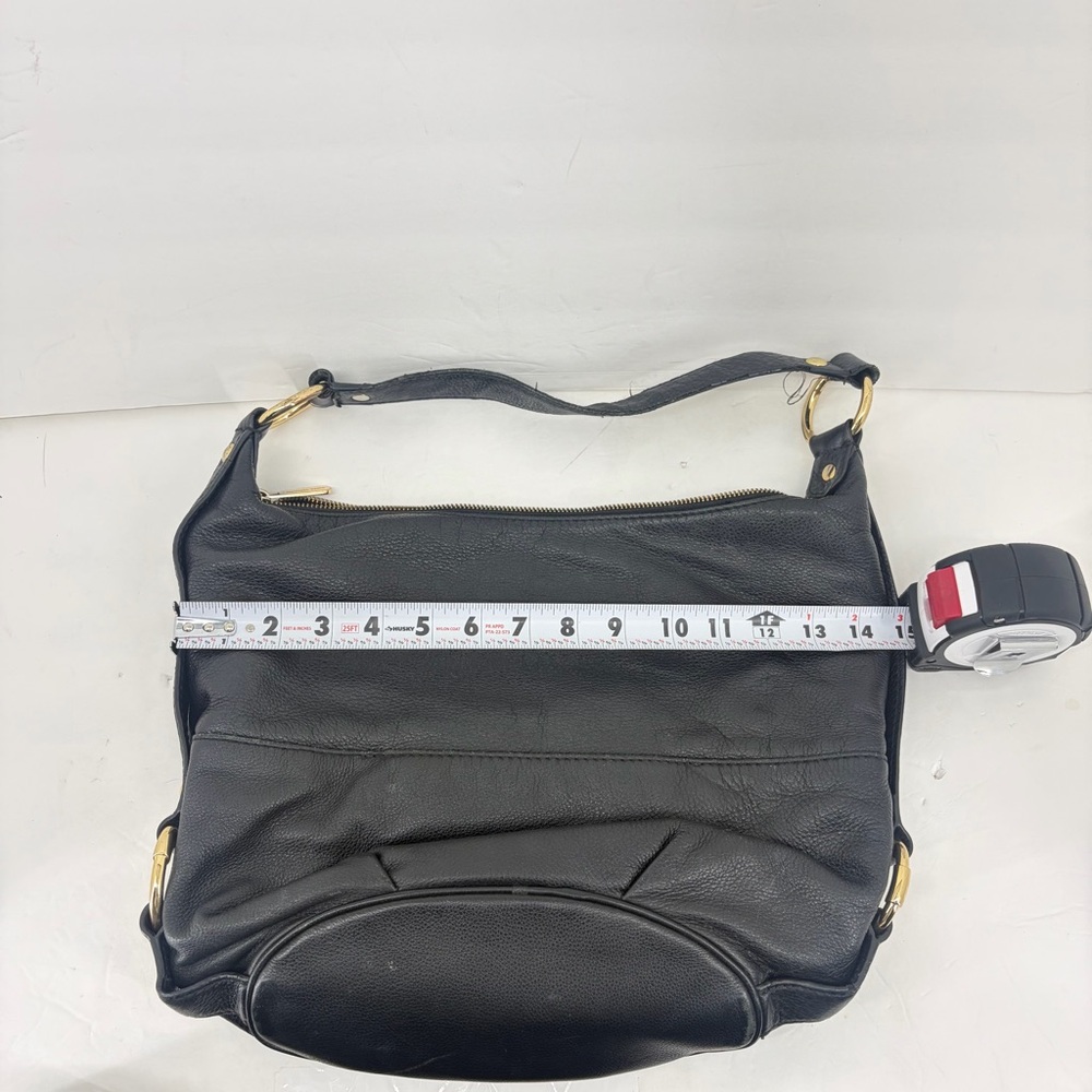 Michael Kors Black Hobo Bag with Gold Accents - Picture 8 of 9